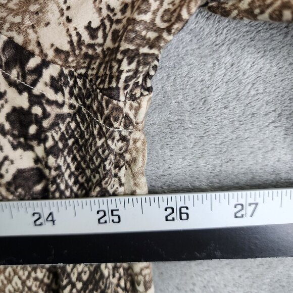 Womens Lauren Ralph Lauren Shirt Blouse Snakeskin Button Down 3/4 Sleeve Size 2X - Picture 8 of 10